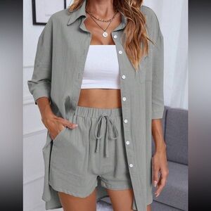 SHEIN Grey linen set